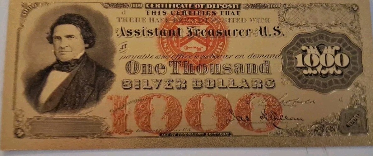 SLING’S 🪙 24K 1000 Gold Foil Note US Currency Bill Paper Money Cash