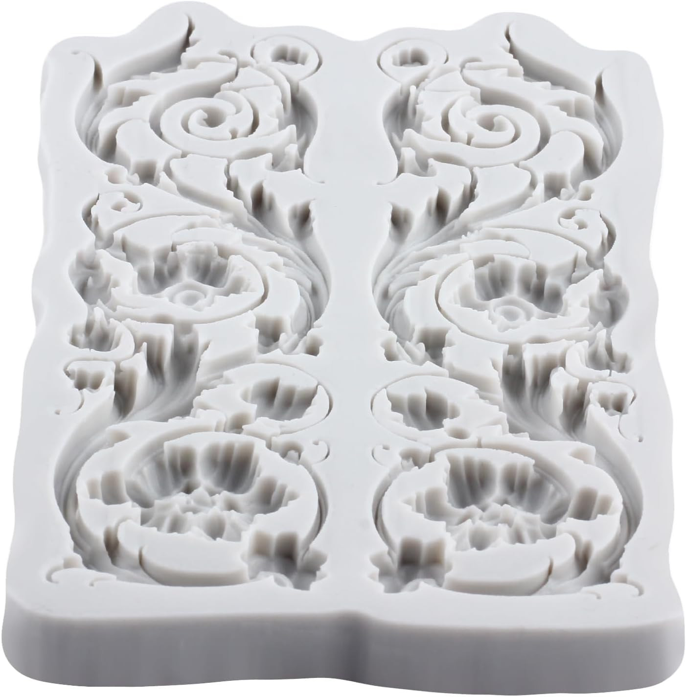 Baroque Style Polymer Clay Mold Curlicues Scroll Lace Silicone Molds 3D