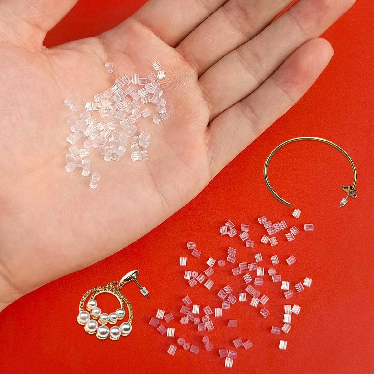 1000Pcs Silicone Earring Backs, Soft Clear Ear Safety Back Clutch Stopper Replac