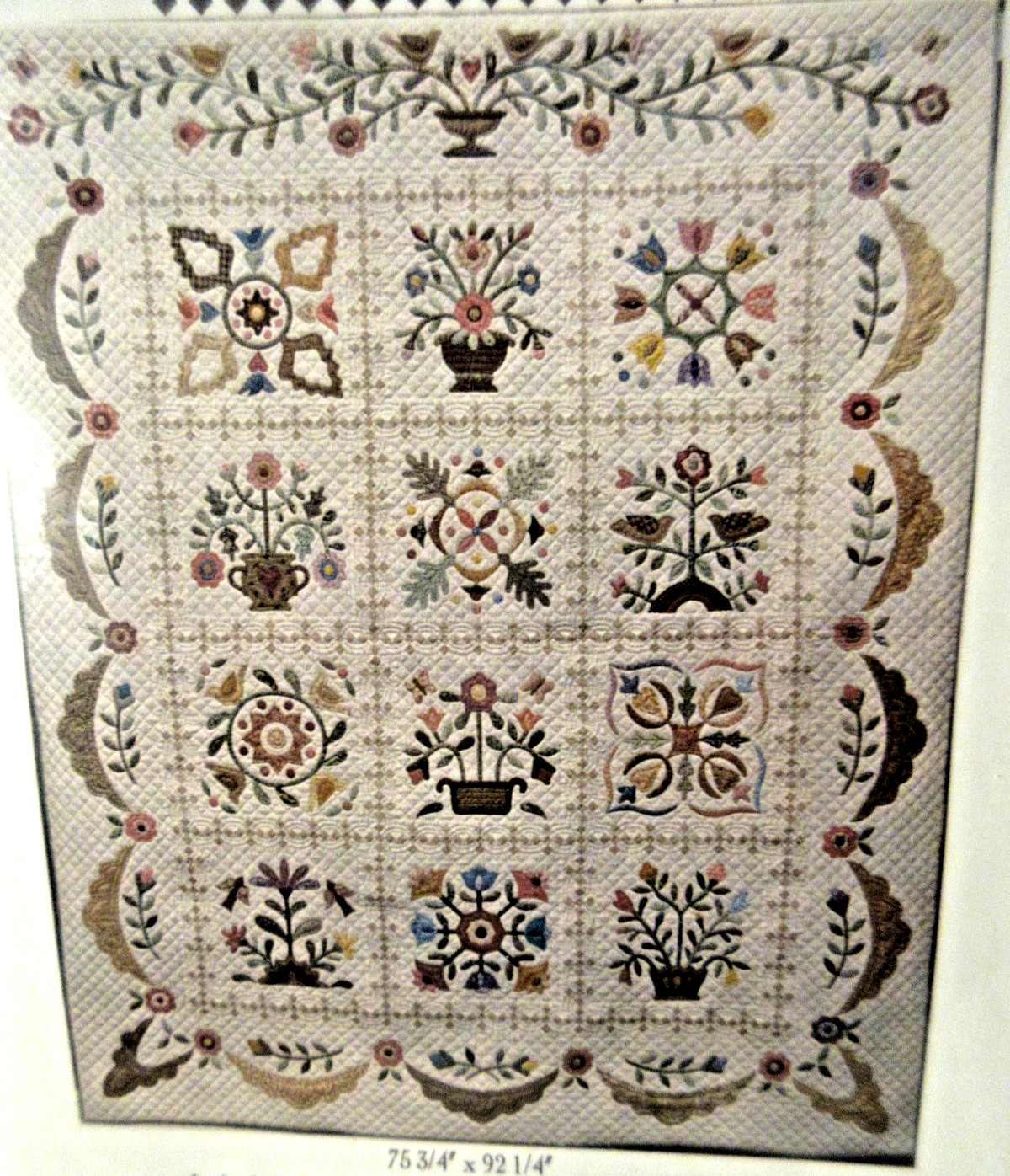 Rabbit Factory REMINISCENCE Quilt Pattern Block Of The Month Applique-# 1