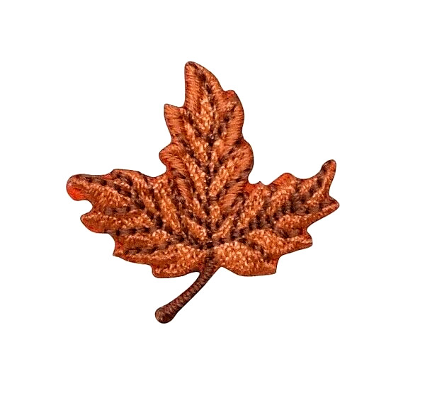 iron on patch applique Brown Leaf 1-1/8″ x 1-1/8″ (2.8cm x 2.8cm)