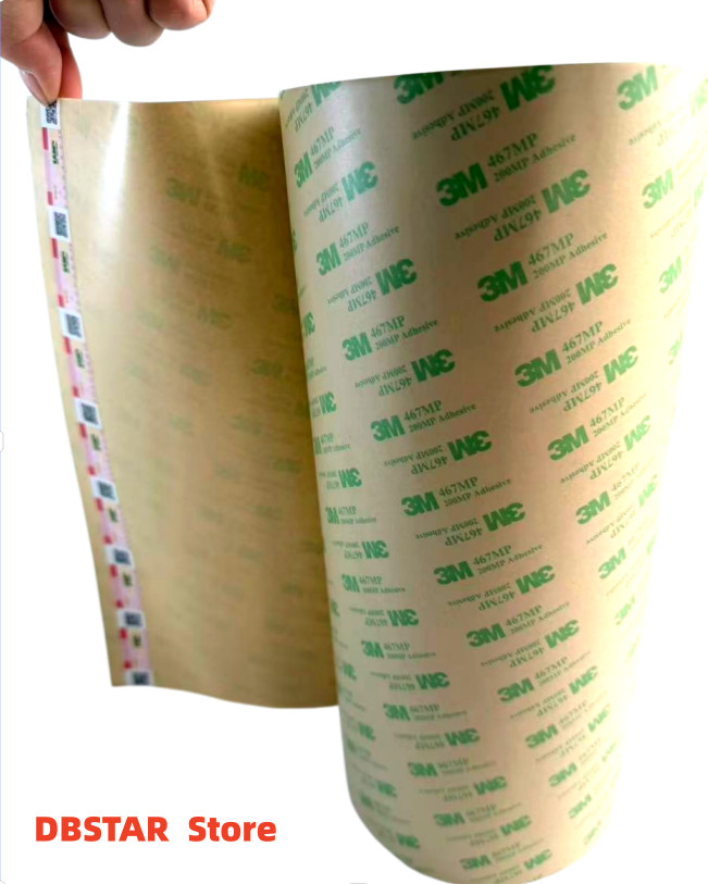 1 Roll 3M 467MP 12″x60yd 2 Mil Clear Adhesive Transfer Tape 68158 USA Seller