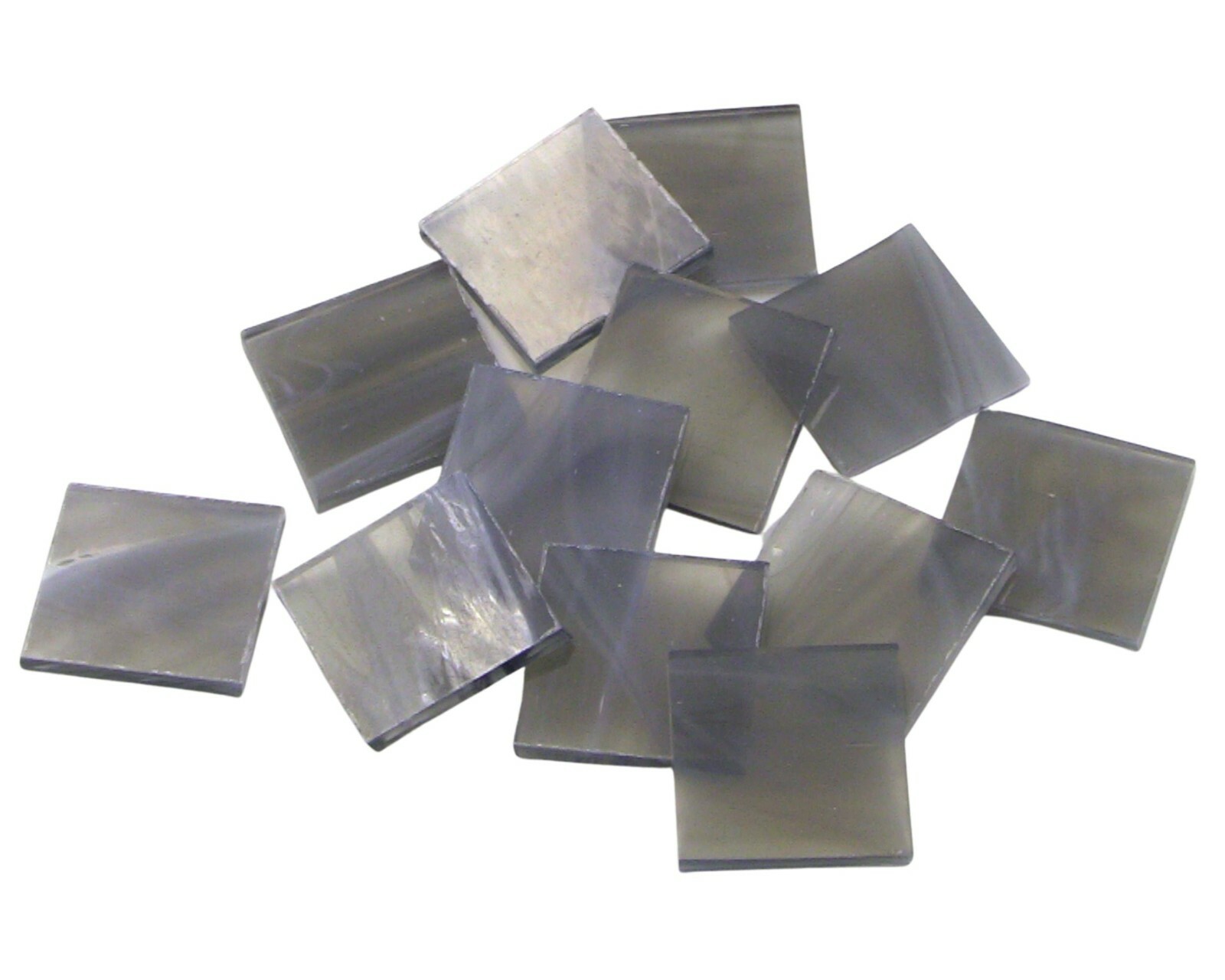 Gray Wispy Squares | Fusible 96 | Stained Glass Mosaic Tile Shapes