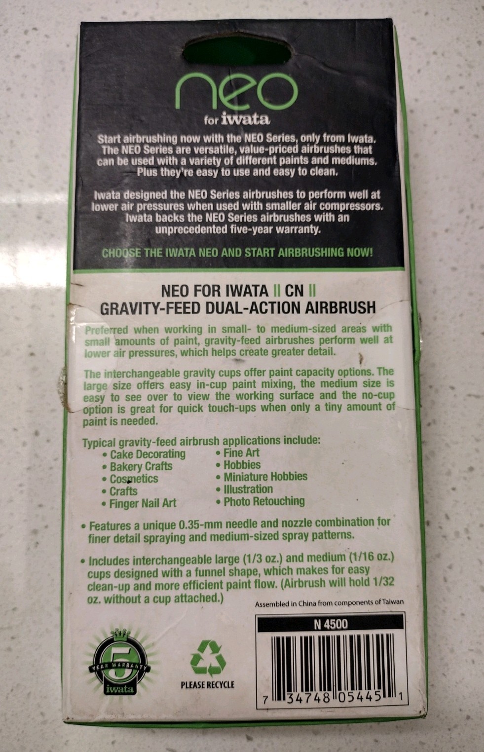 Neo For Iwata Gravity Fed Cn Airbrush please see description Pre-owned