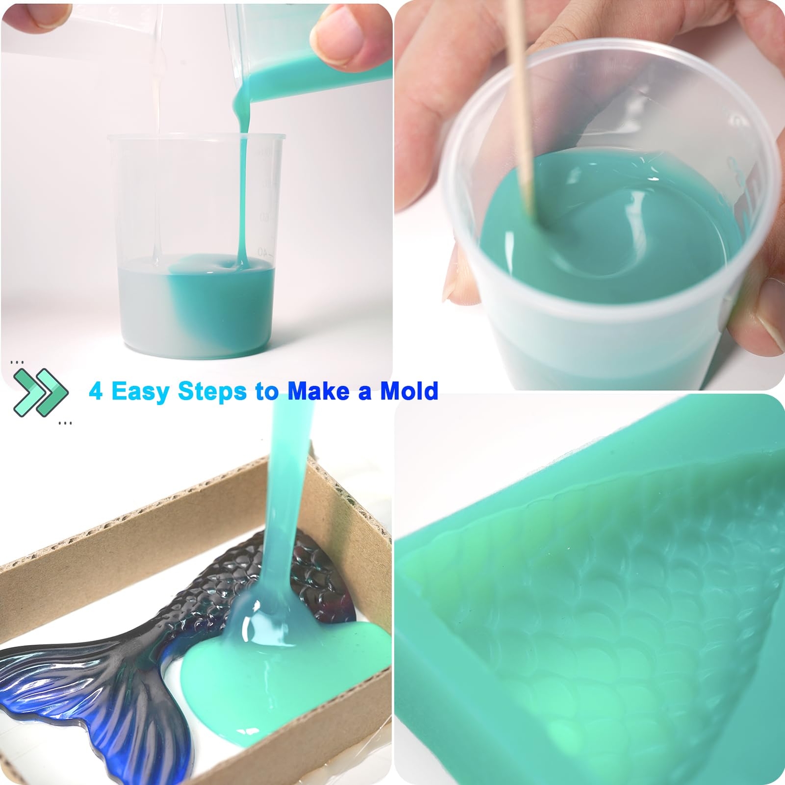BBDINO Super Elastic Silicone Mold Making Kit Mold Making Silicone Rubber N.W.