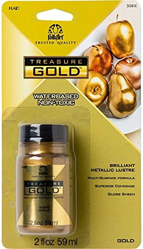 Assorted Easy to Apply DIY Crafts, Art Supplies 2 Fl Oz (Pack of 1) Gold Paint