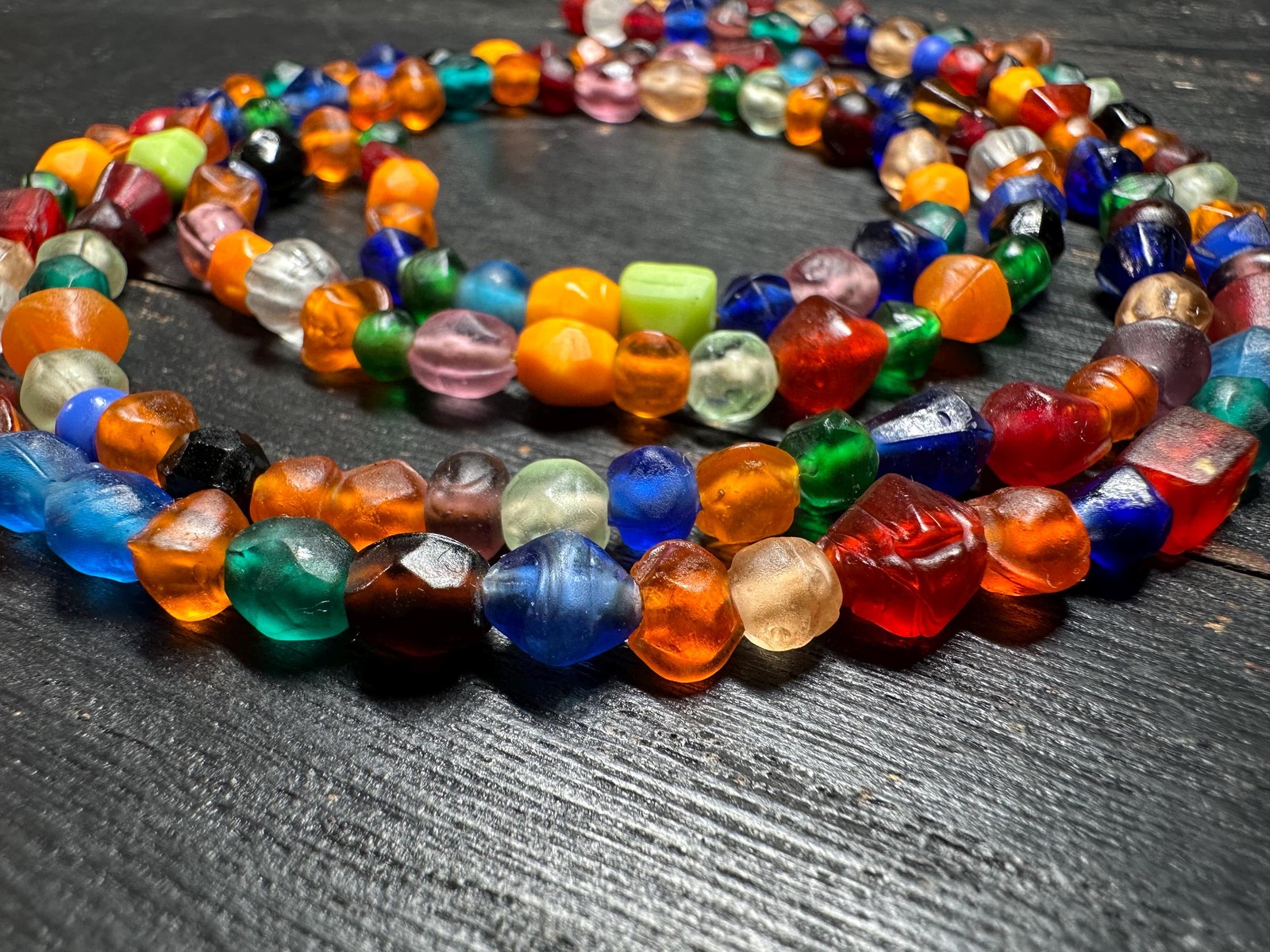 Vintage style Mix Assorted Shapes and multicolor glass beads from Nepal
