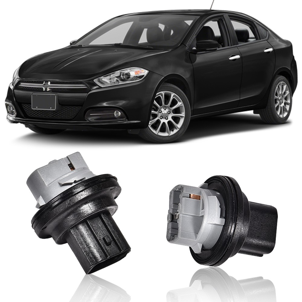 2PCS Front Turn Signal Light Connector Plug Bulb Socket For Dodge Dart 2013-2016