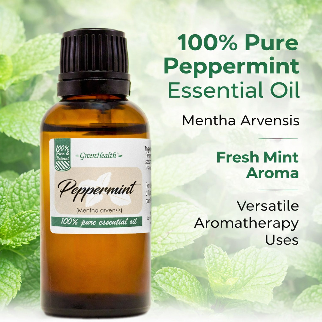 1 fl oz Peppermint Essential Oil 100% Pure – GreenHealth