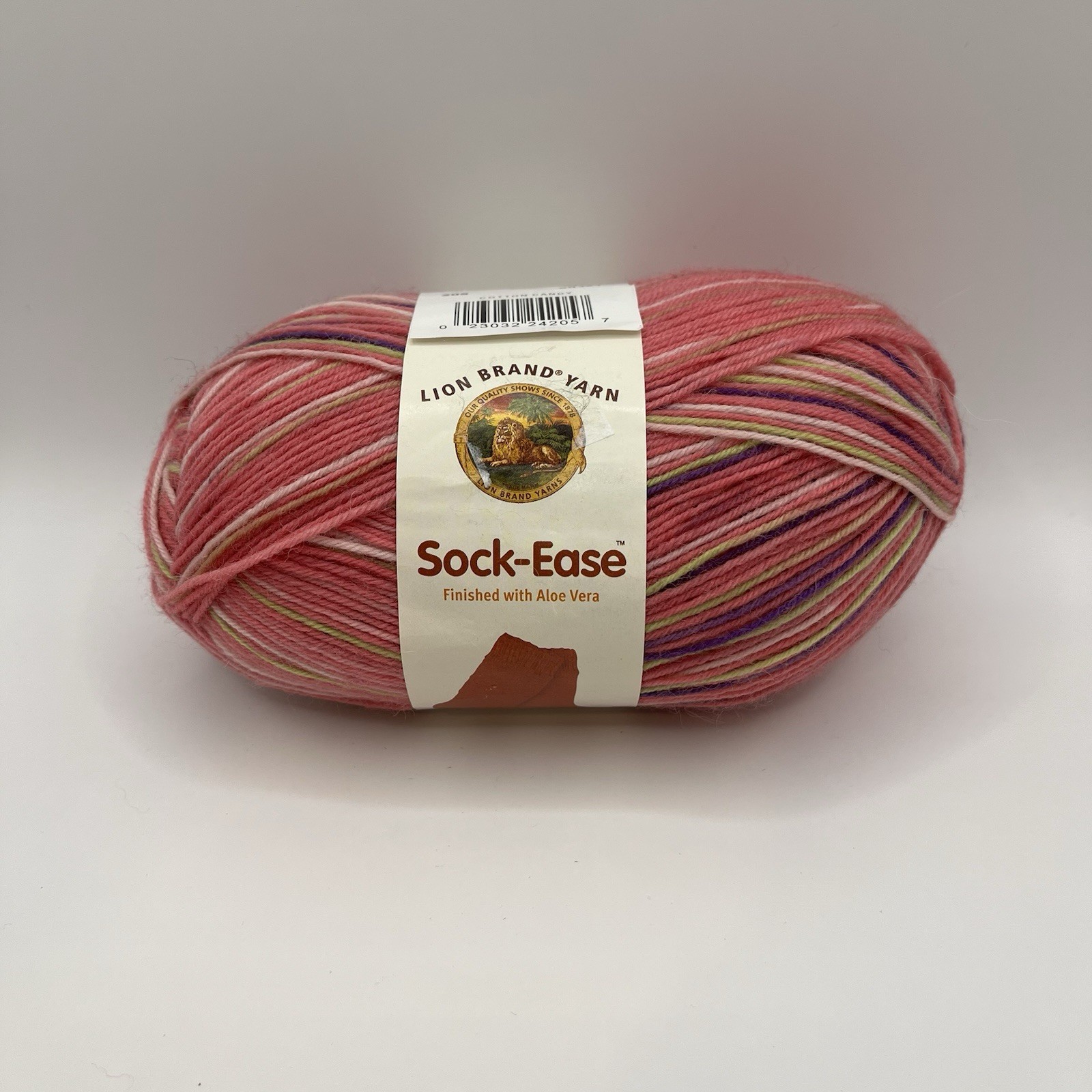 Lion Brand Sock-Ease Yarn Super Fine Cotton Candy 75% Wool Blend Skein 438 Yards