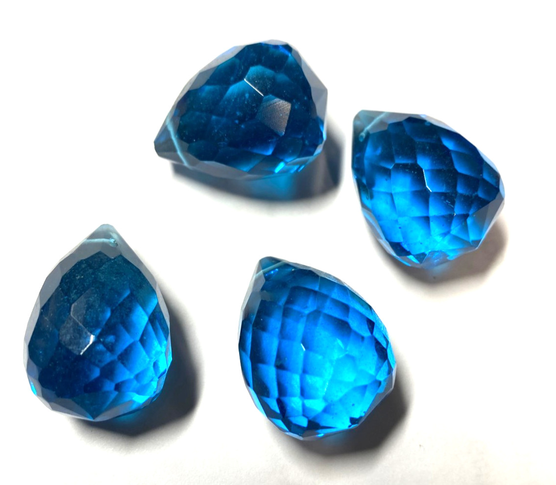 Faceted Briolette Teardrop beads 20mm to 30mm