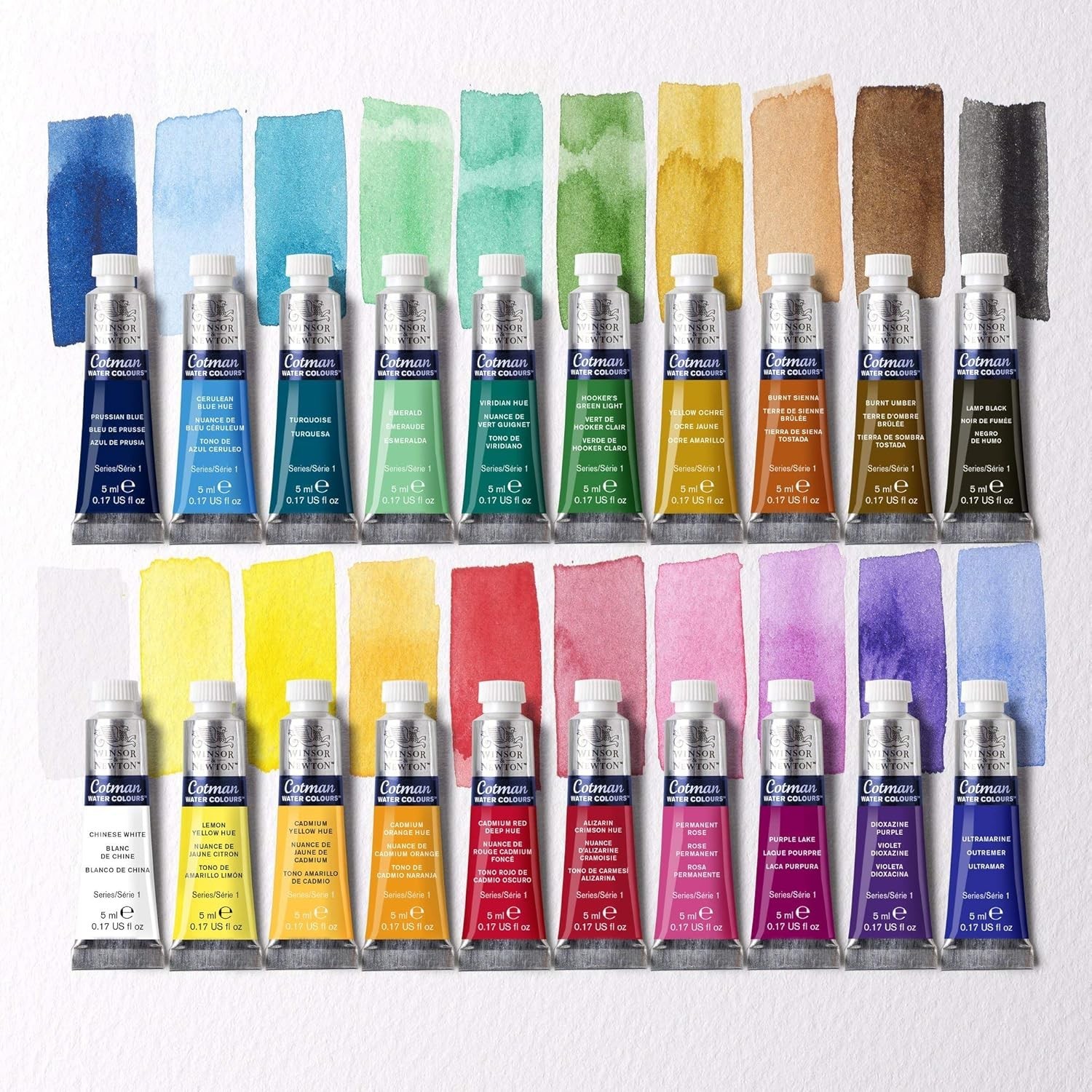 Watercolor Paint Set 20 Colors Tubes Art Supplies for Beginners