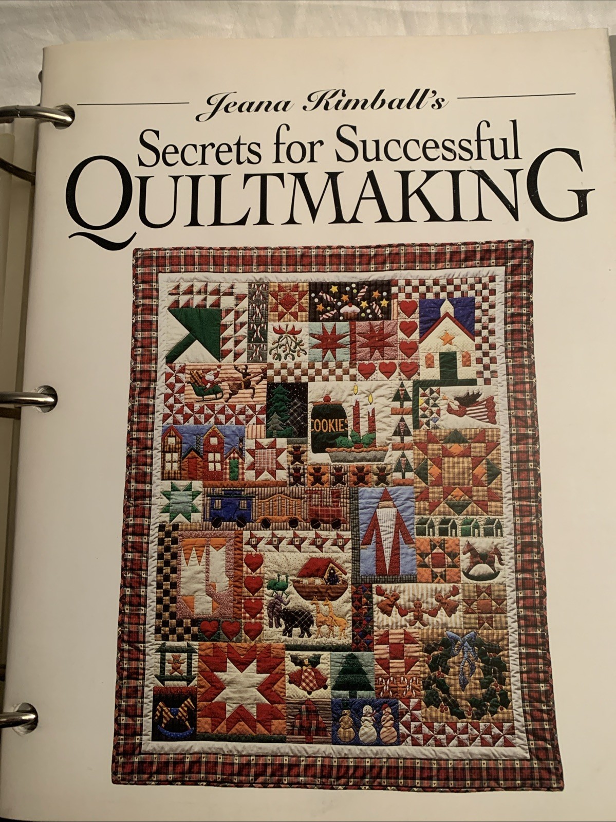 Christmas Quilt Block of Month Book Oxmoor House Ring-Bound Blocks 1-36 Sewing