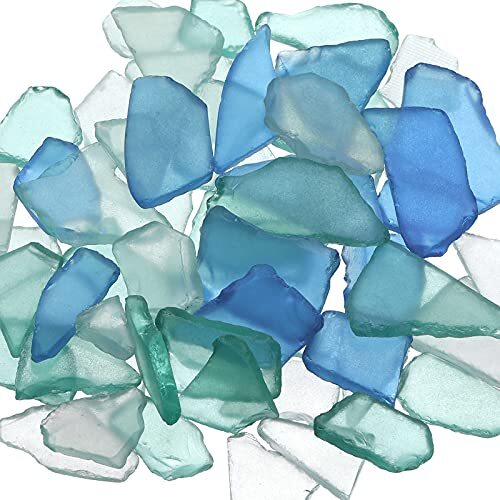 Sea Glass for Crafts Seaglass Pieces Decor Frosted Sea Blue White Green