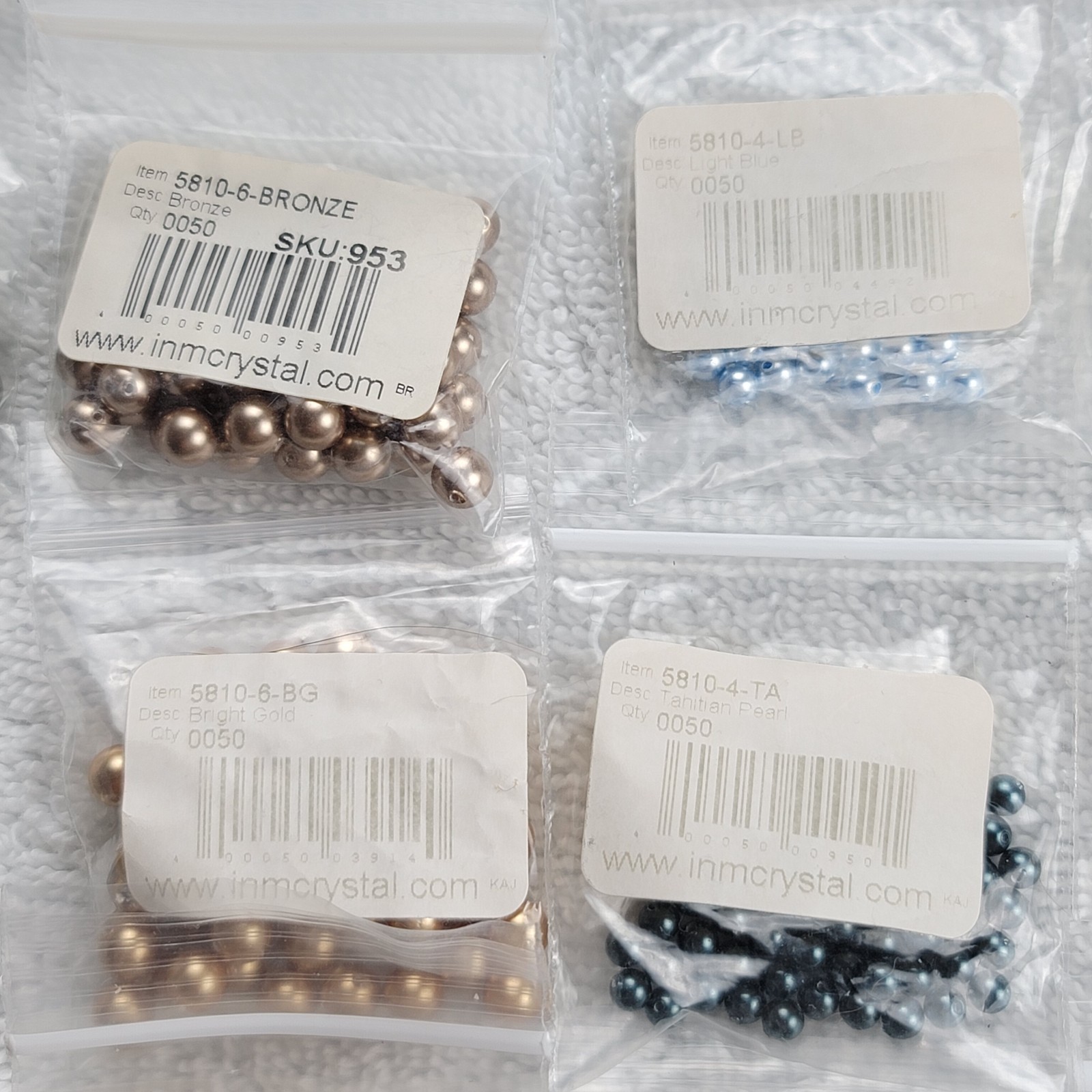 Crystal Pearl Bead Lot 32 bags 5810 5821 Rosaline Creamrose Platinum/Mixed Qty