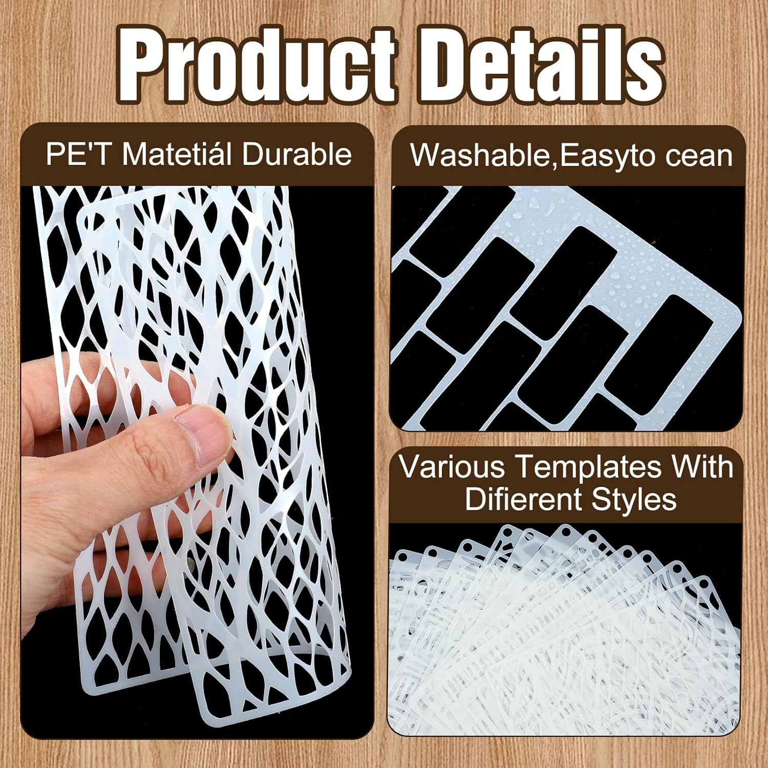 16 Pcs Reusable Abstract Geometric Stencils for Painting and Crafts DIY
