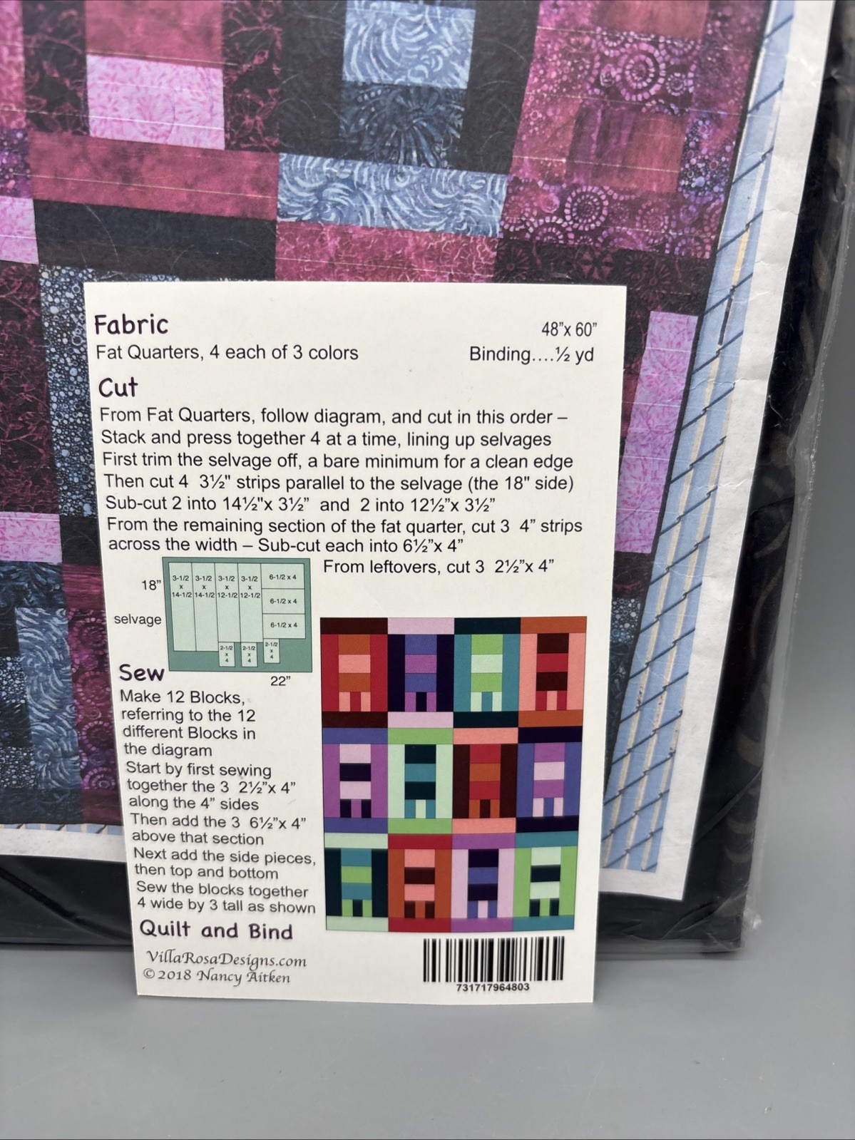 Villa Rosa Designs Bauhaus Quilt Kit 48” X 60”