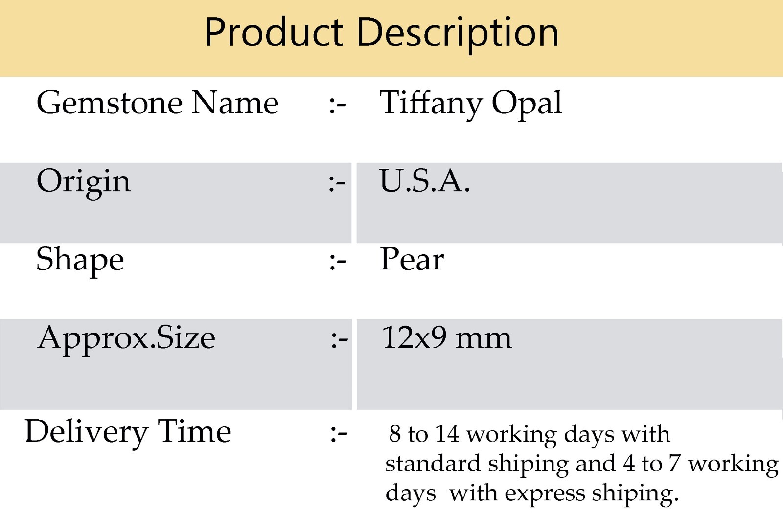 Natural Tiffany Opal Gemstone 12×9 mm Size Smooth Pear Shape Beads 8″ Strand