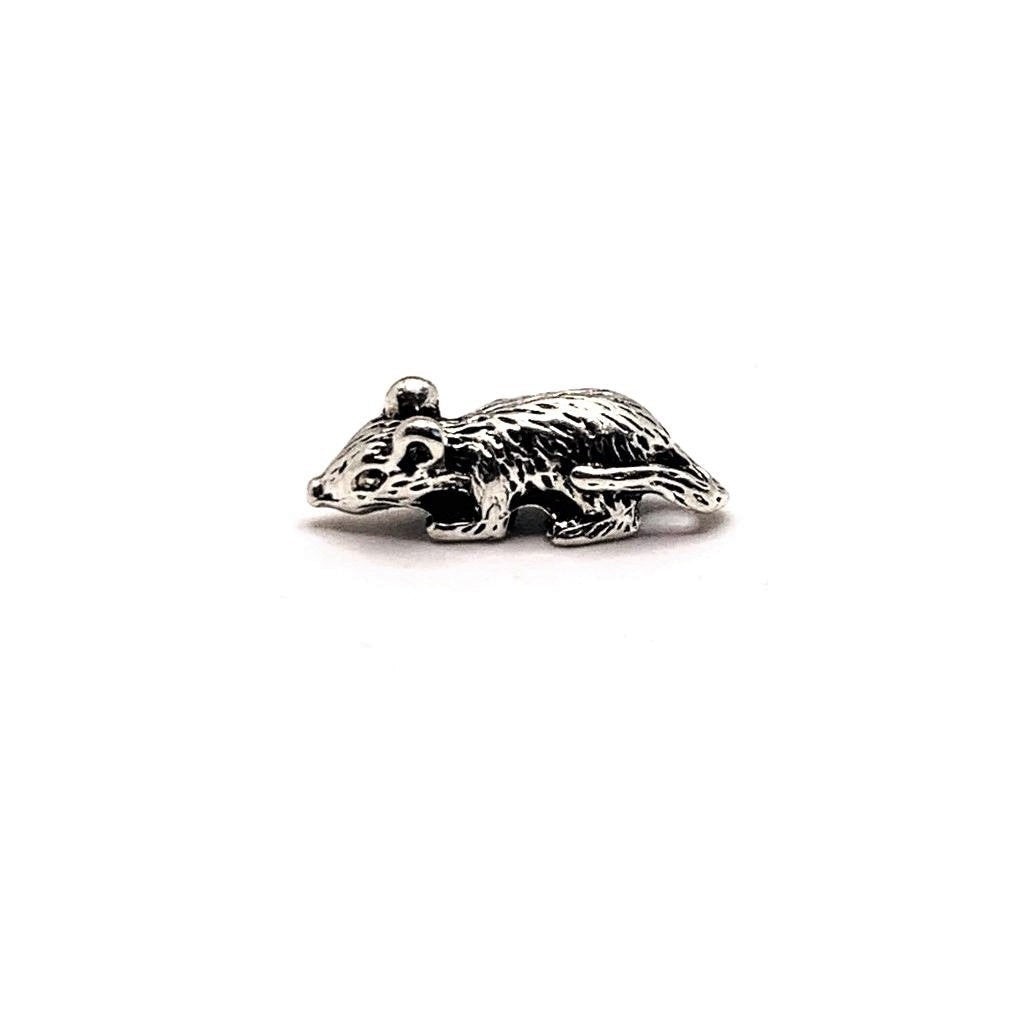 Silver Mouse Rat 3D Charms, 19x7mm – US Seller