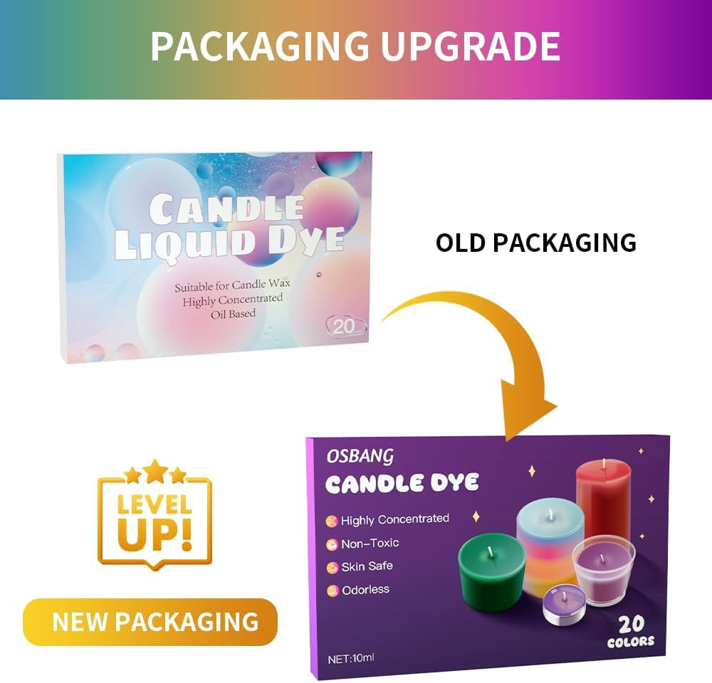 Candle Dye 20 Colors Liquid Candle Making Dye for DIY Candle Making Supplies Kit