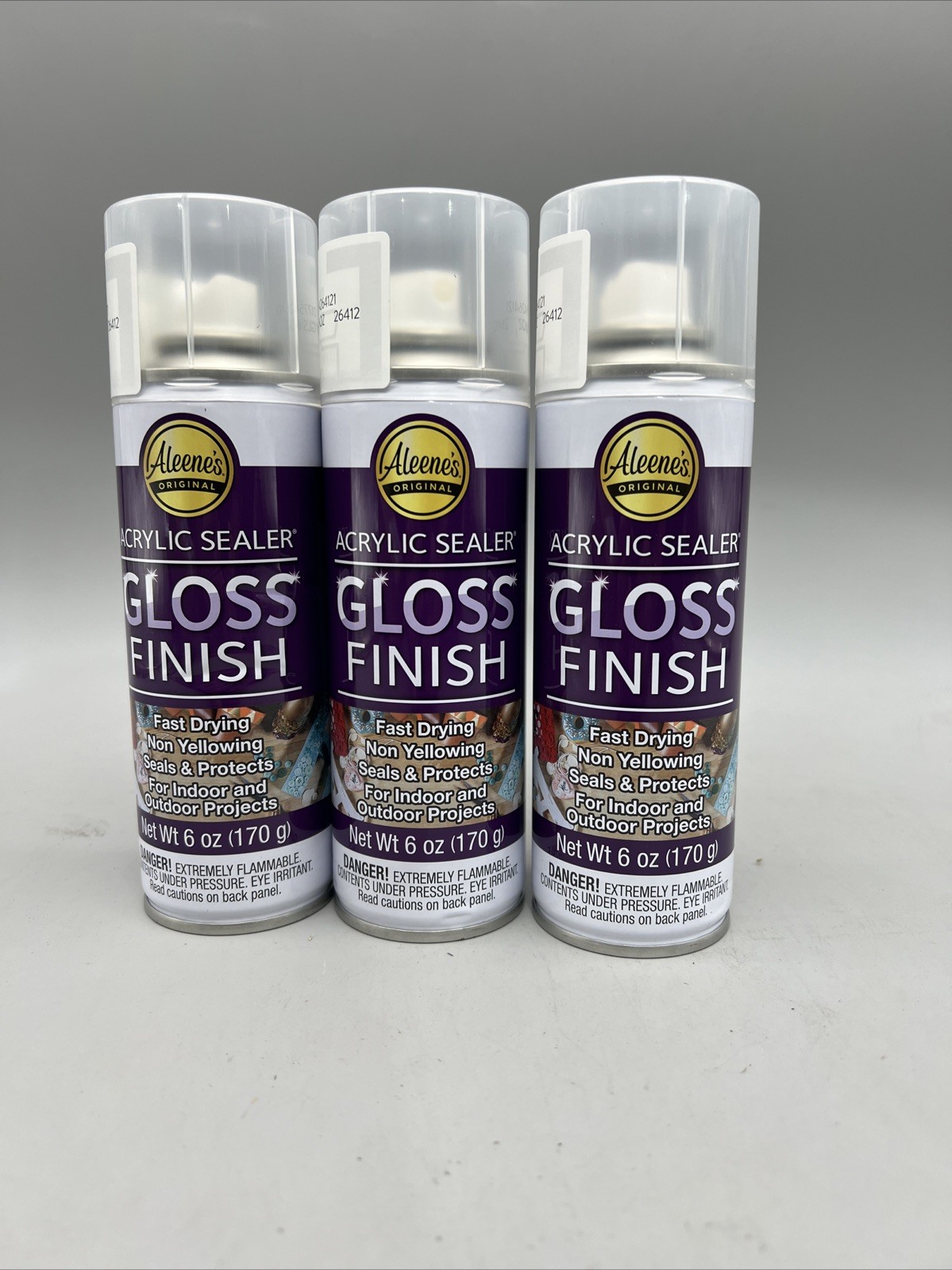 3 cans of Aleene’s 26412 Spray Gloss Finish 6 Oz Acrylic Sealer Original version