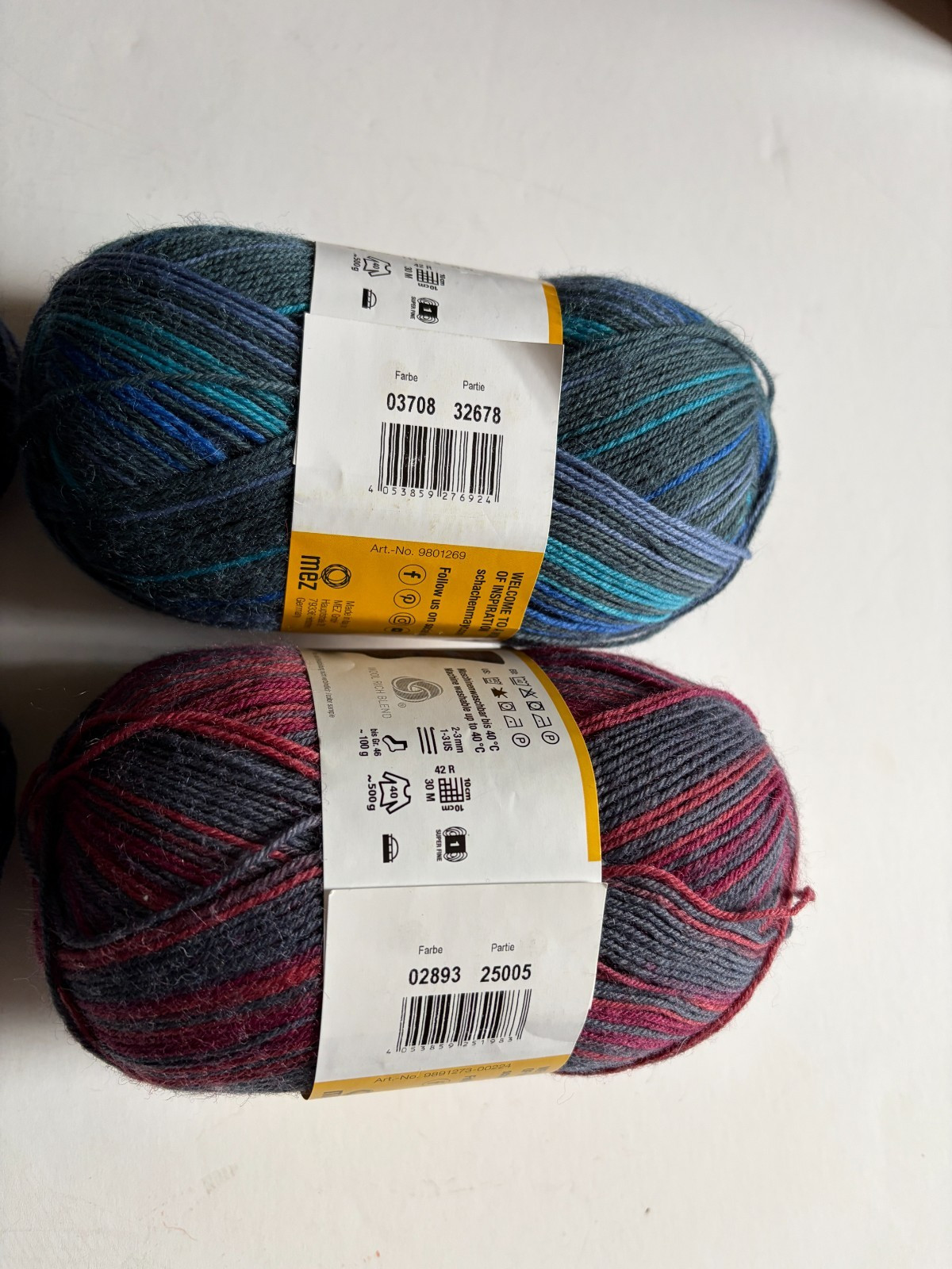 Super fine sock yarn Schachenmayr Regia Brown Sheep Nature Spun lot 4