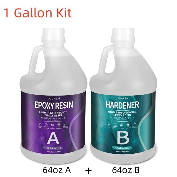 Crystal Clear Epoxy Resin – 1 Gallon Kit – for Jewelry DIY Art Crafts Tumbler