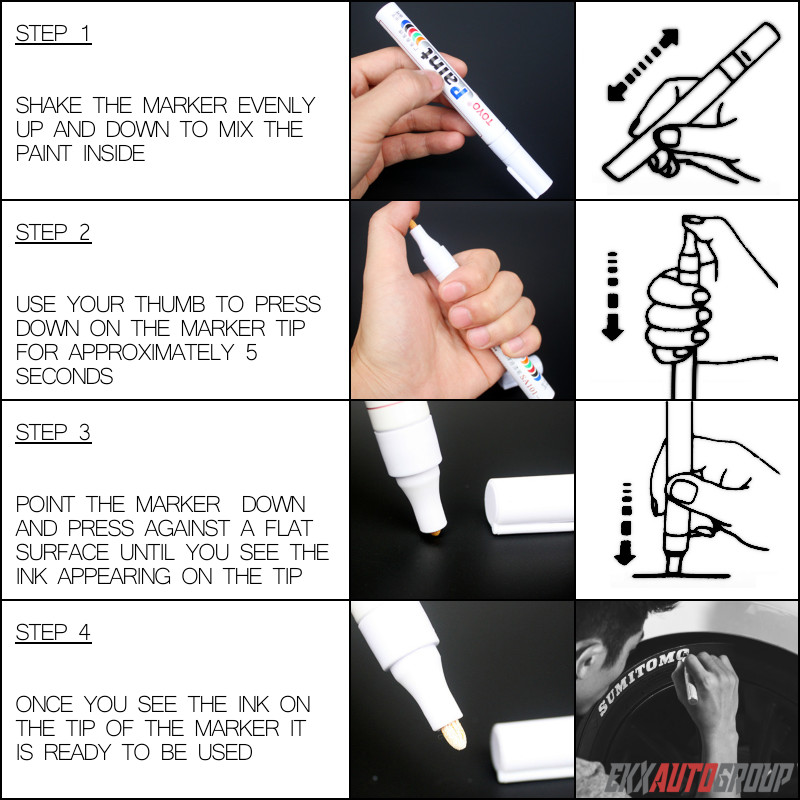 Tire Permanent Paint Marker Pen Car Tyre Rubber Universal Waterproof Oil Based
