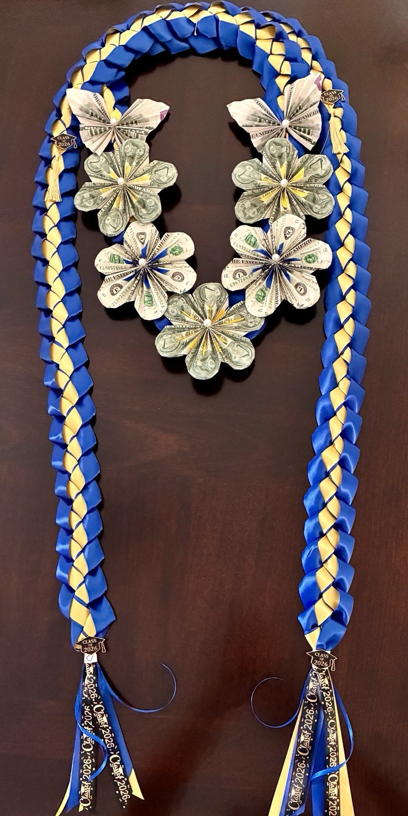 Hawaii Origami Money Lei-Graduation. $19 cash Back value!