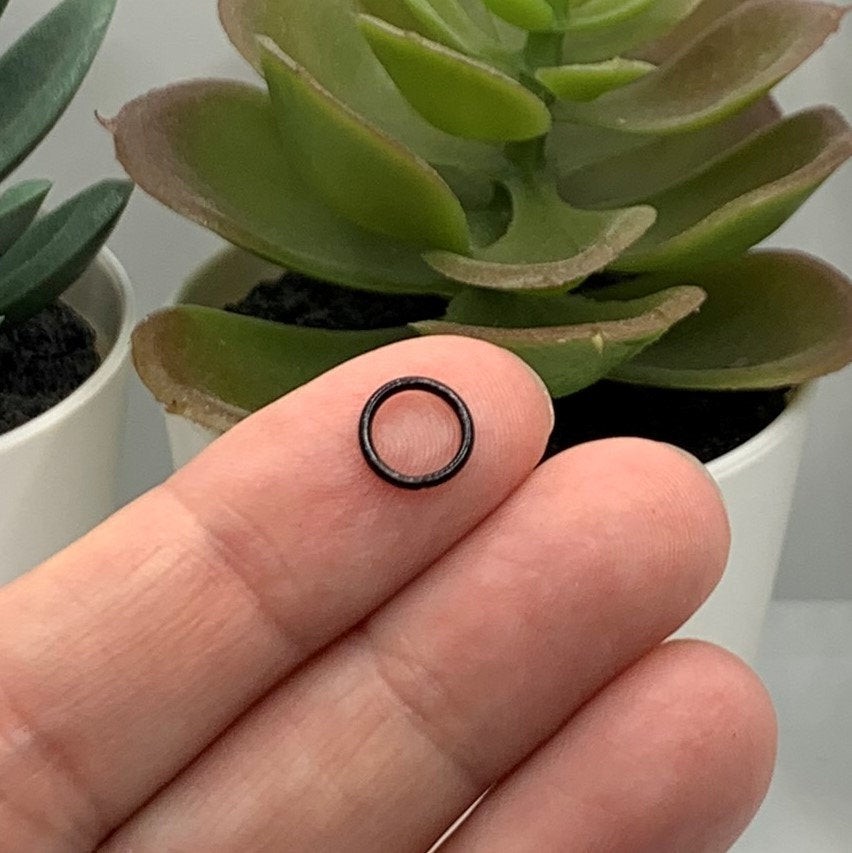 8mm, 18g, Black Enamel Coated Open Jump Rings – US Seller