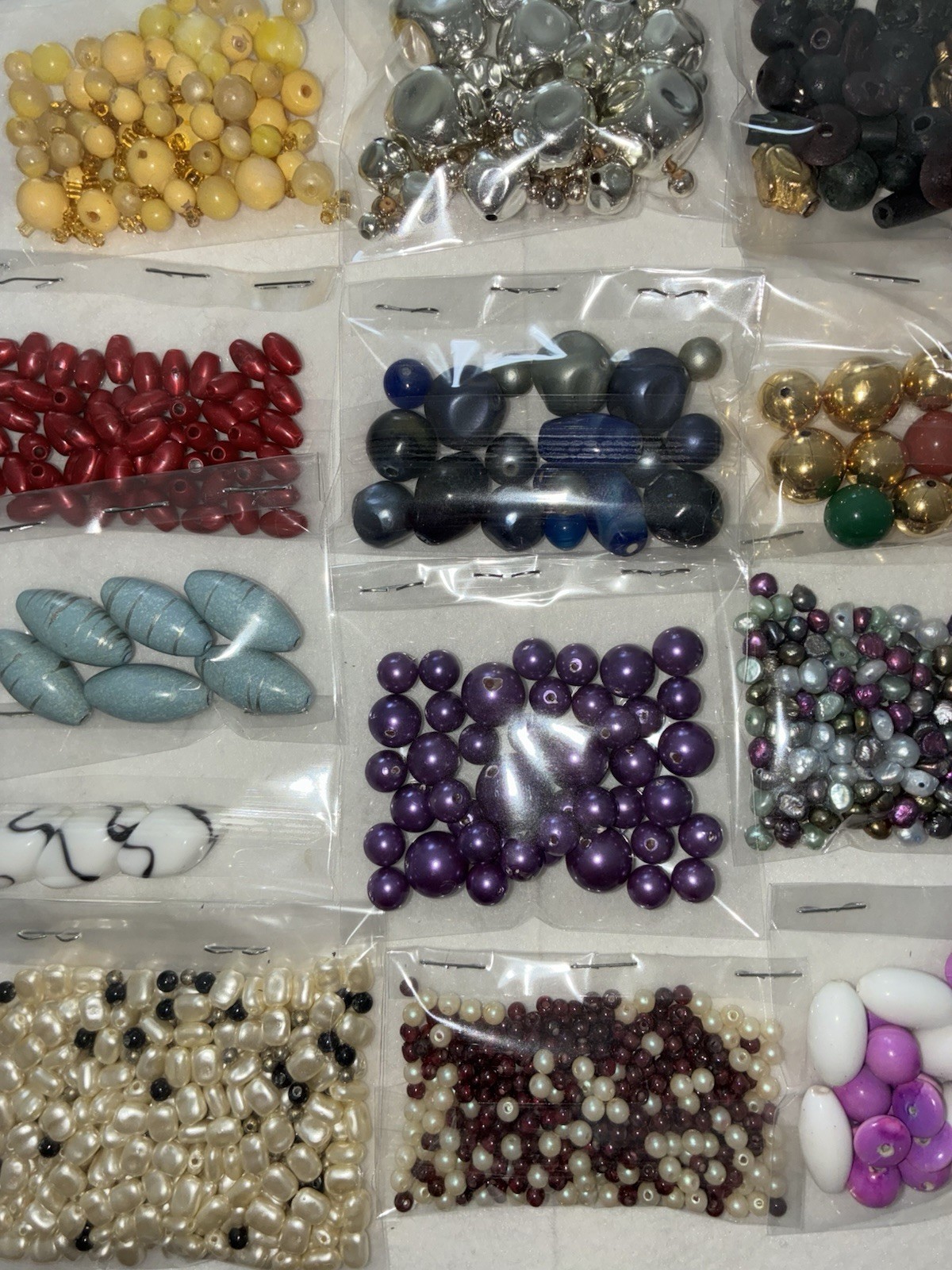 Craft Beads Lot Mixed Materials Salvage Jewelry Making Assorted VTG To Modern