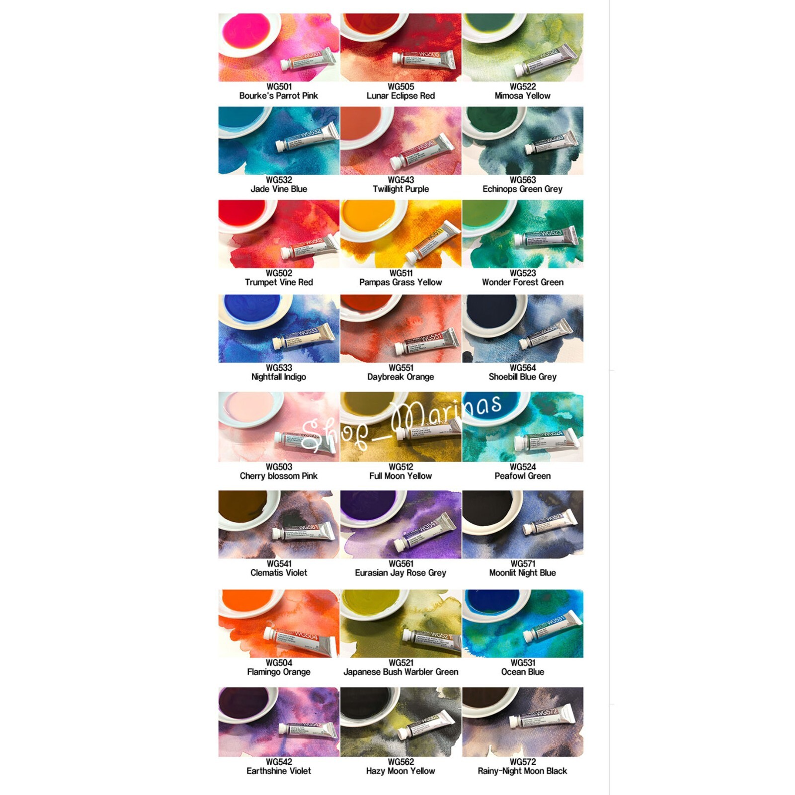 Holbein Granulating Watercolor Set WG591 24 Colors x 5ml – FedEx