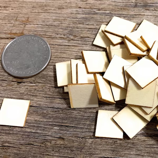 Unfinished Wood Squares Bulk Craft SETS Birch Square Wood Blanks Multiple Sizes