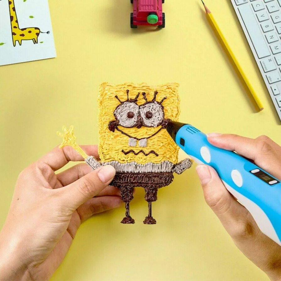 3D Printing Pen Set 3D Drawing Pen with Led Display 3 Color Filament Kid Gift