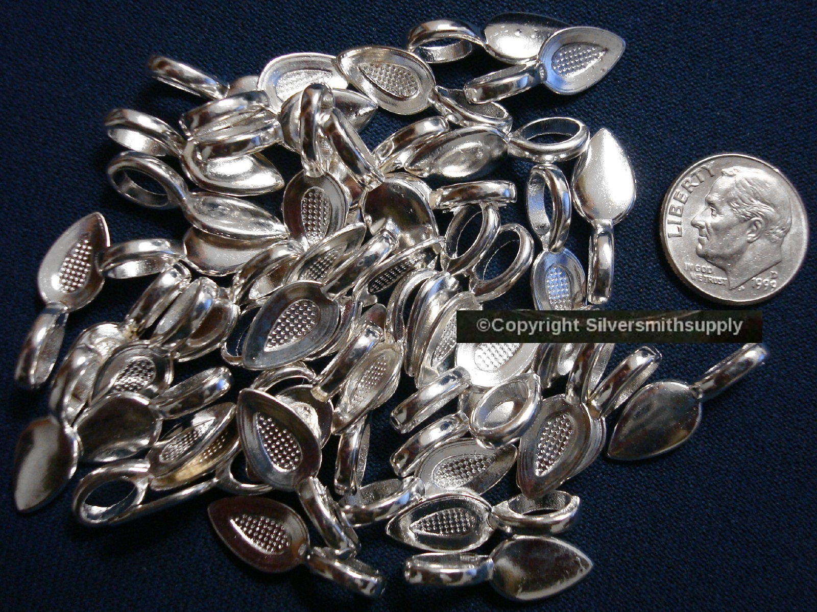 Glue on pendant bails 12/50/100 antique bright gold silver bronze copper plated