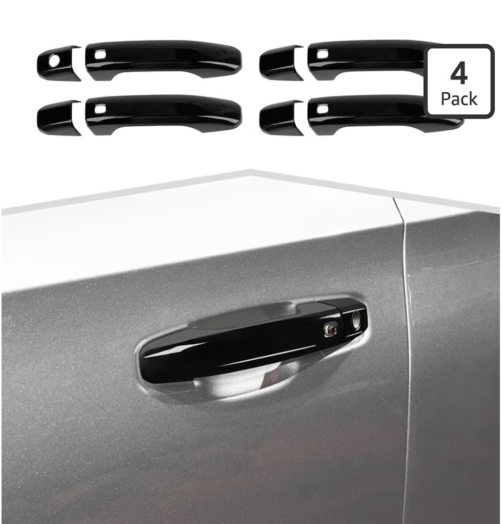 Car Exterior Door Handle Frame Cover Trim Compatible with Chevrolet Black