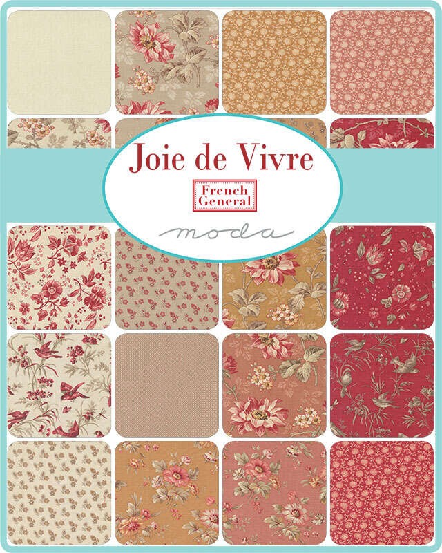 Moda JOIE DE VIVRE Rouge 13982 13 Quilt Fabric BTY French General.