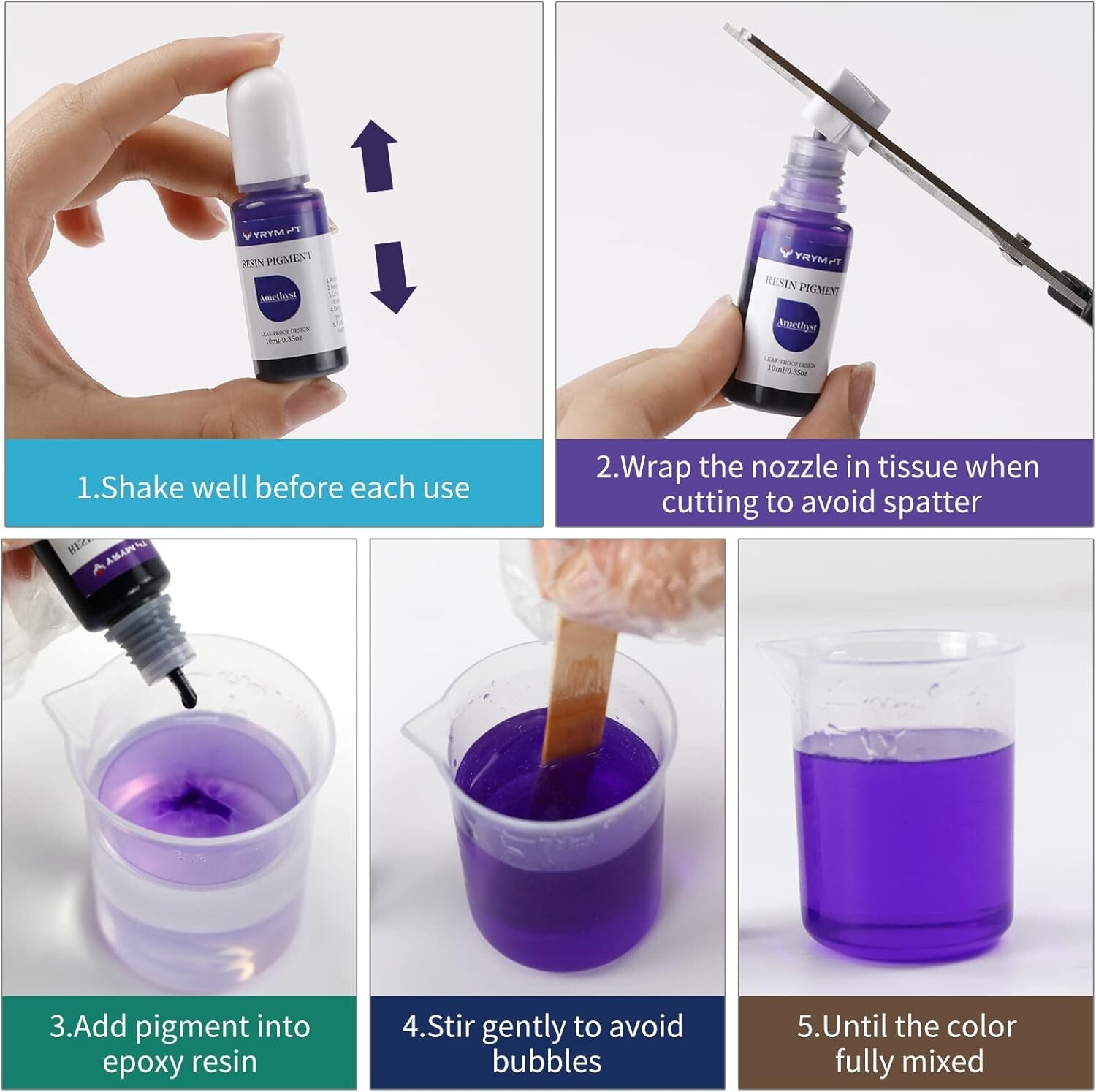 YRYM HT Epoxy Resin Pigment 16 Colors Epoxy Resin Color Pigment For Resin Colori