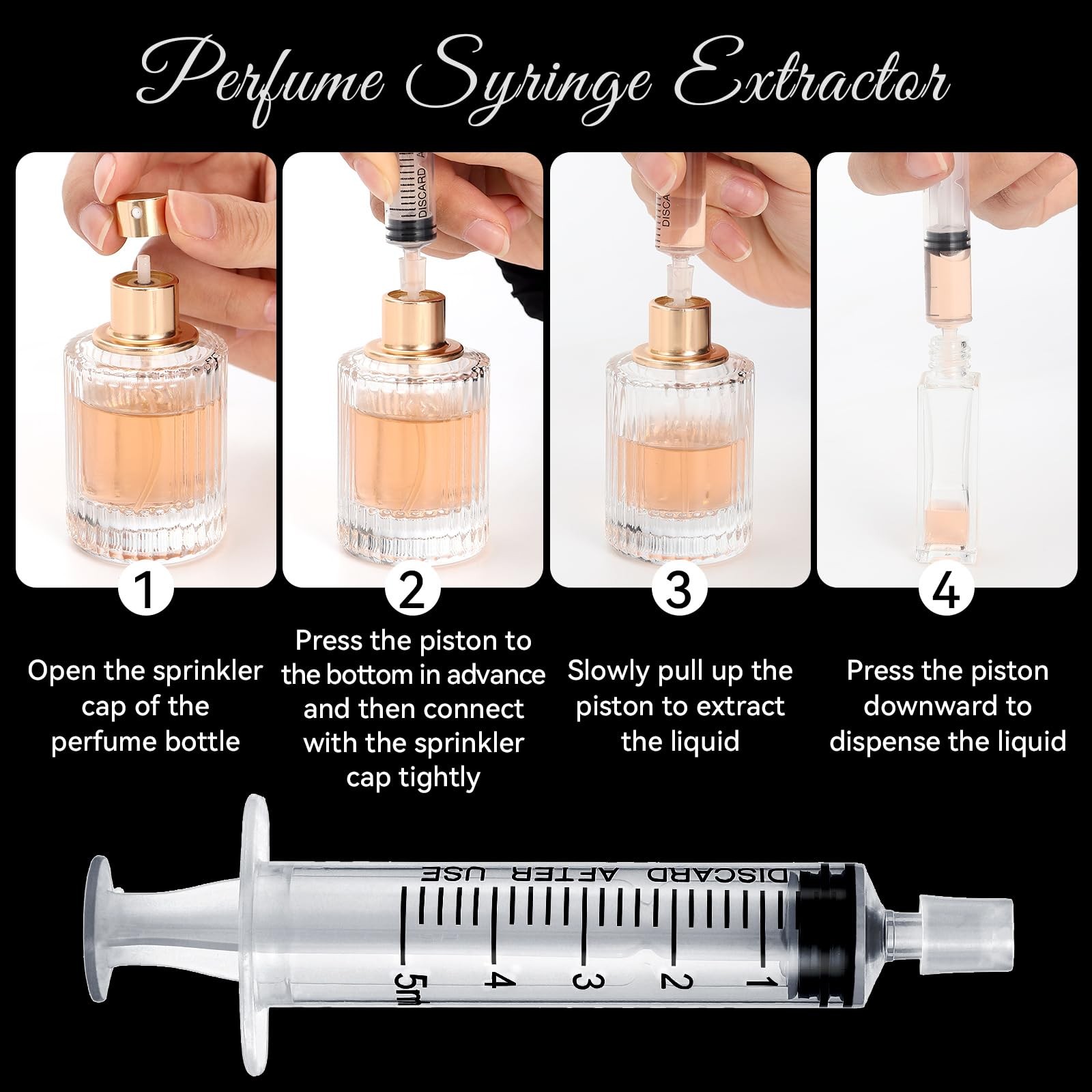10pcs Perfume Refill Tool Kit,Plastic Dispenser 5ml/10pcs, Clear