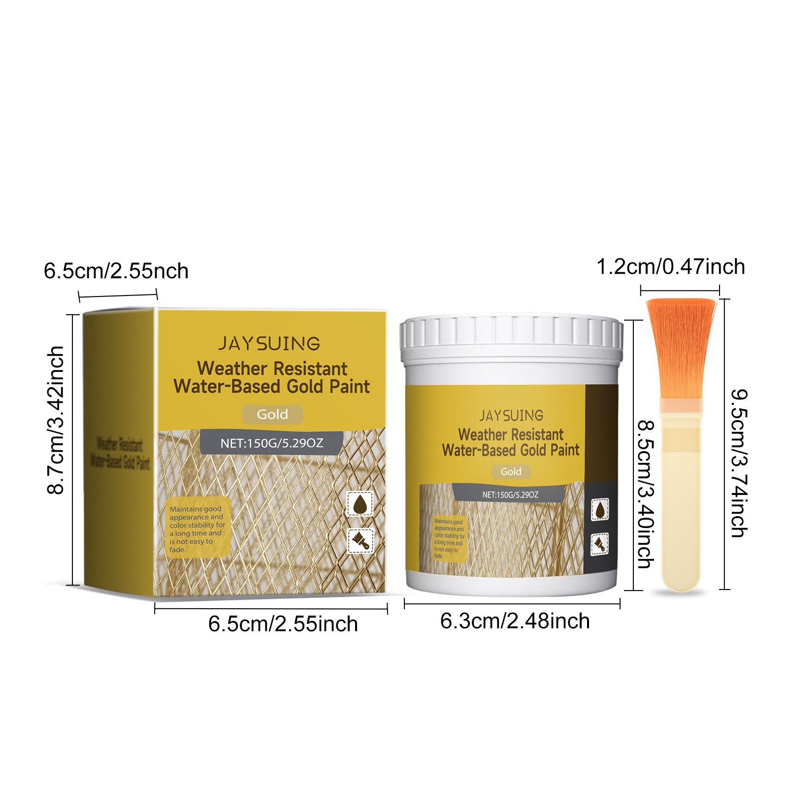 Weather Resistant Water based Gold Paint,Exterior Decoration Paint Fast Drying