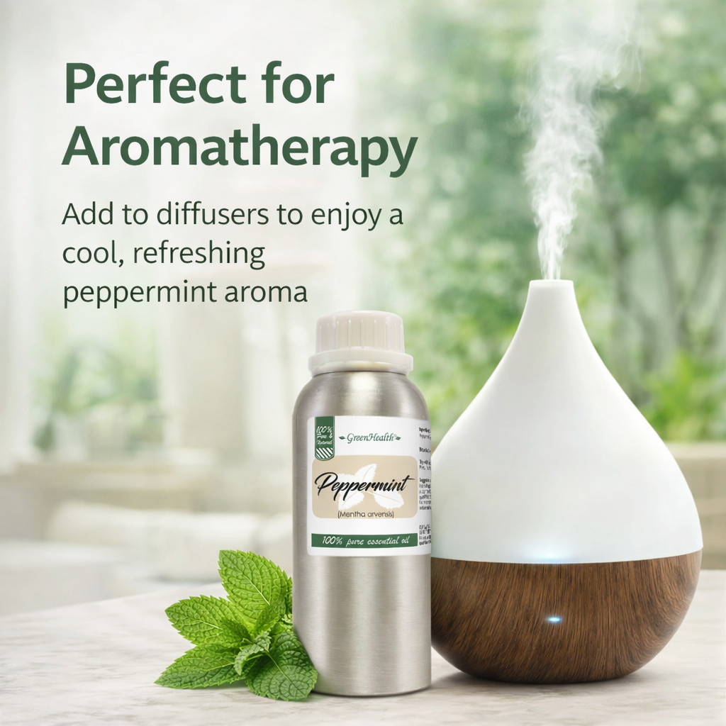 8 fl oz Bulk Peppermint Essential Oil Pure Natural in Aluminum Bottle