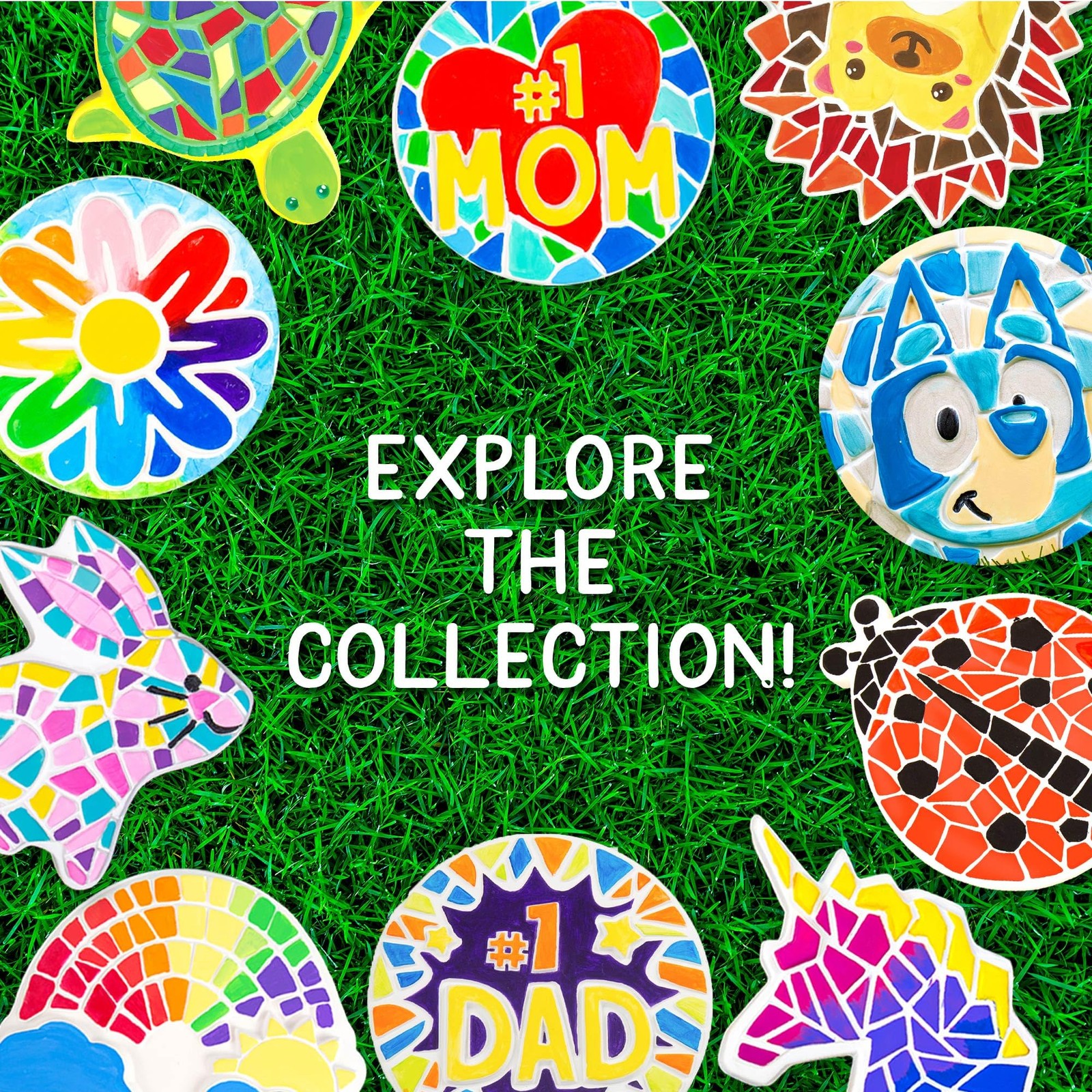 Creative Roots Paint Your Own Bunny Garden Stone, Craft Kits, Stepping Stones…