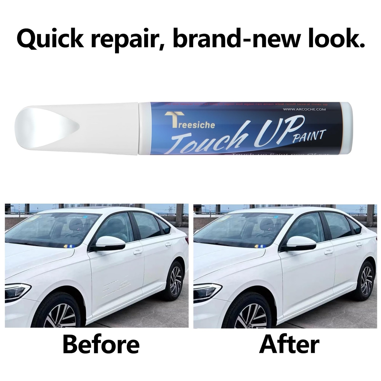 PW7 GW7 Bright White Touch Up Paint for JEEP Match Paint Scratch | 2 in 1 Scr…