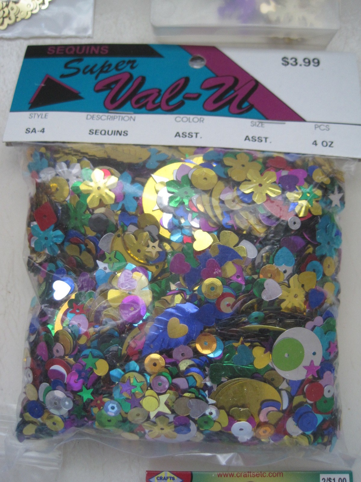 Vintage Lot of Sequins Snowflake Sunburst Wheel Assorted Shapes Colors Pack