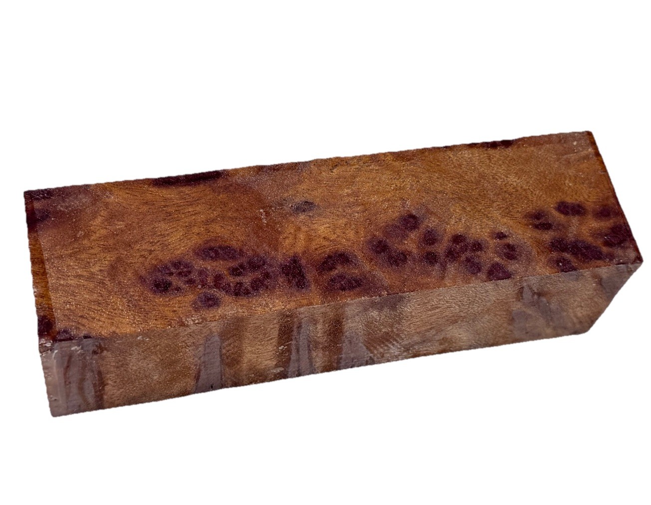 Camphor burl wood turning blank 1-3/4″ x 1-3/4” x 6-1/4″ (b47) dried