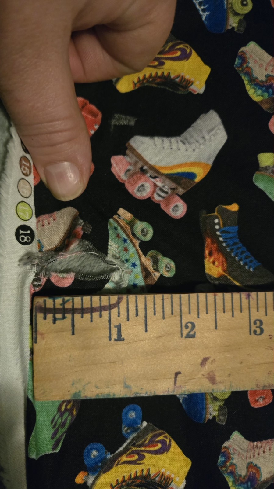 Roller Skate Multicolor Cotton Fabric Up to 45” Wide for Quilting, Crafts