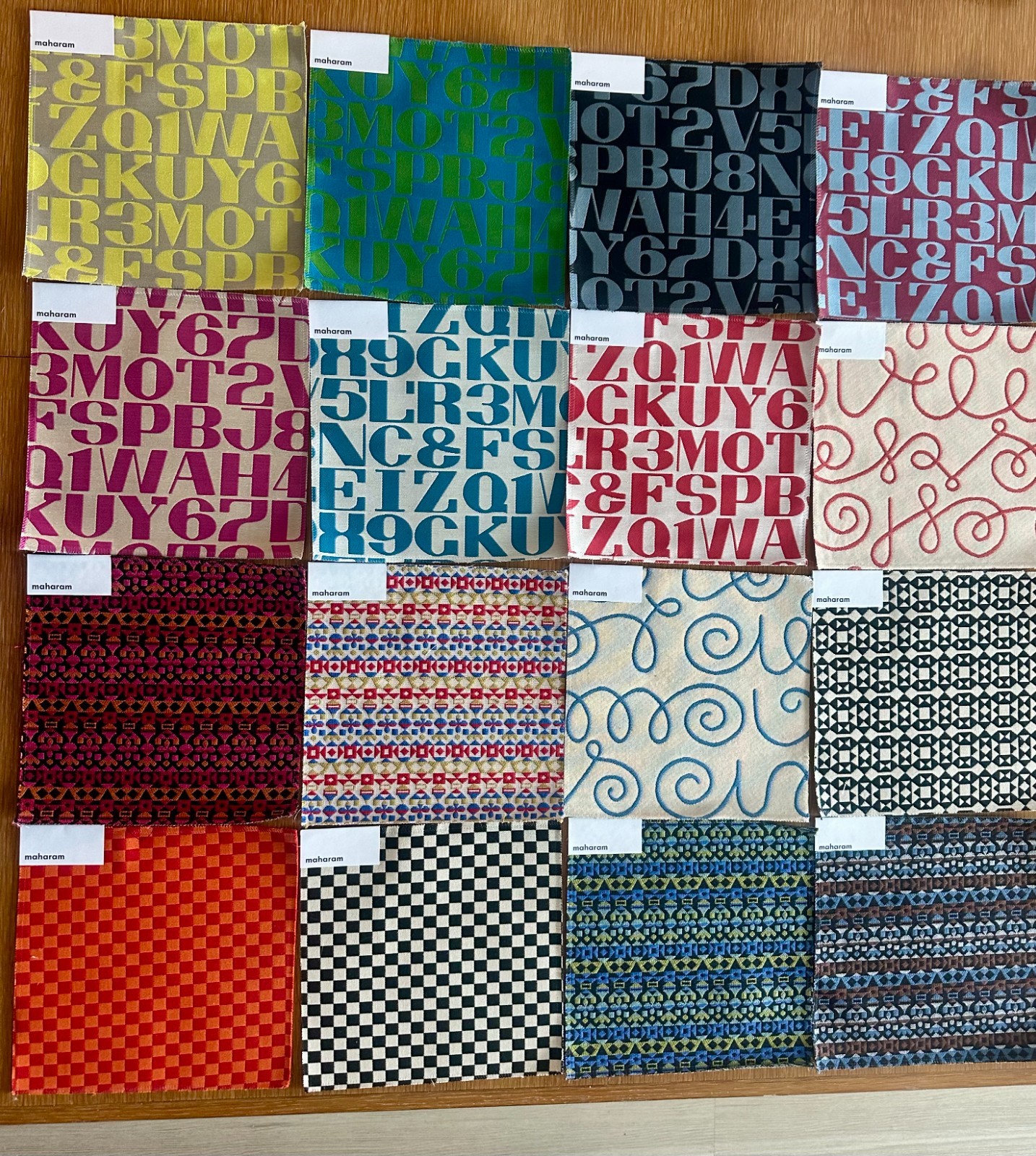 16 Alexander Girard Maharam Fabric samples textiles mid century modern eames