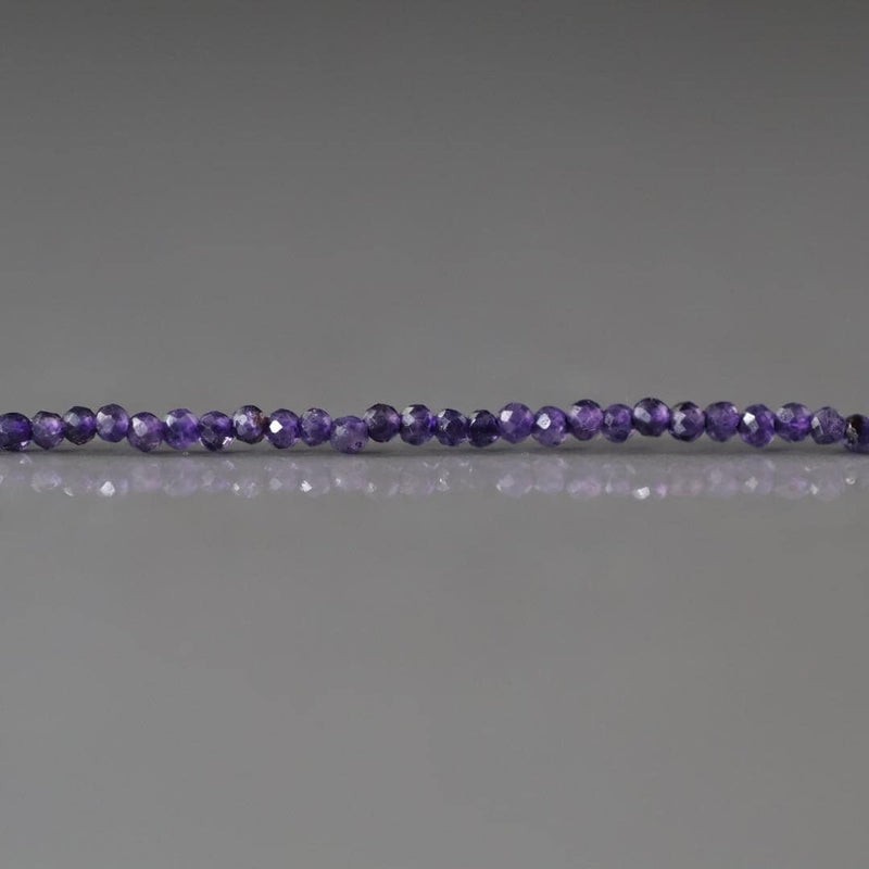 Amethyst Beads 1.8mm 2mm – Faceted Round Gemstone 12.5″
