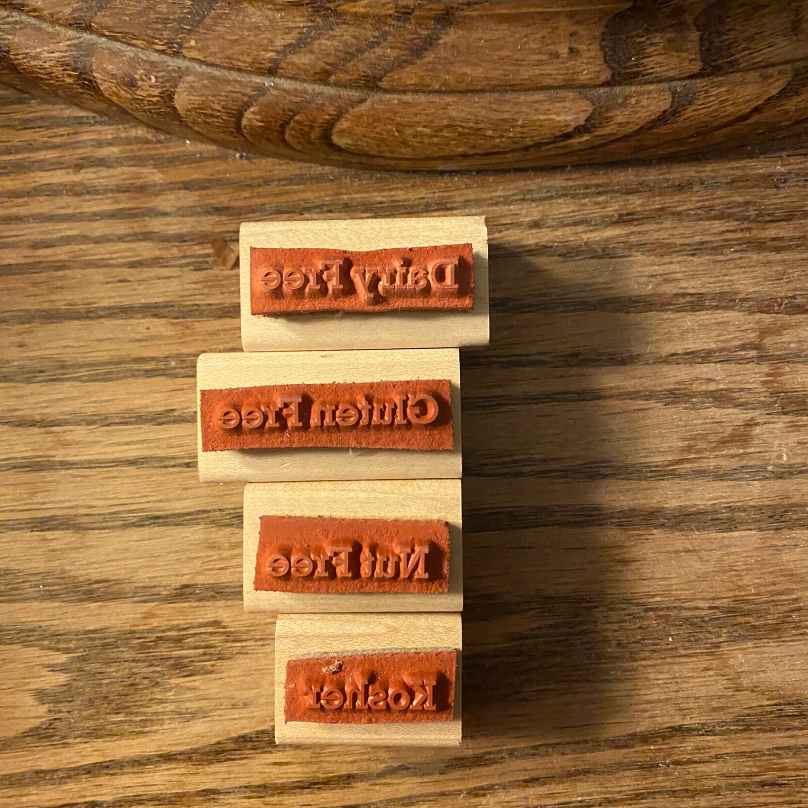 Healthy Stamp 4 piece Set ( Dairy Free, Nut Free, Gluten Free, Kosher)