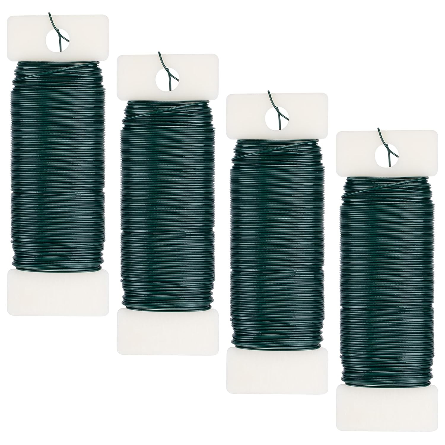 Aisoso 4 Pack Floral Wire, 131 Yards Paddle Wire 22 Gauge Florist Wire Green …